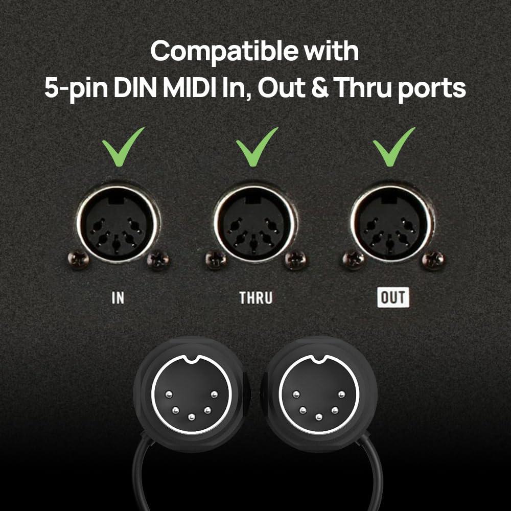 CME Cable MIDI 4-Pack 2FT (60cm) 5-pin DIN Ultra-Fino