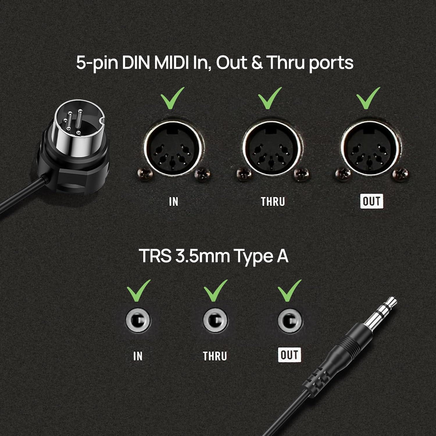 Cables MIDI TRS 3.5mm a DIN 5 Pines - Paquete de 4 - CME