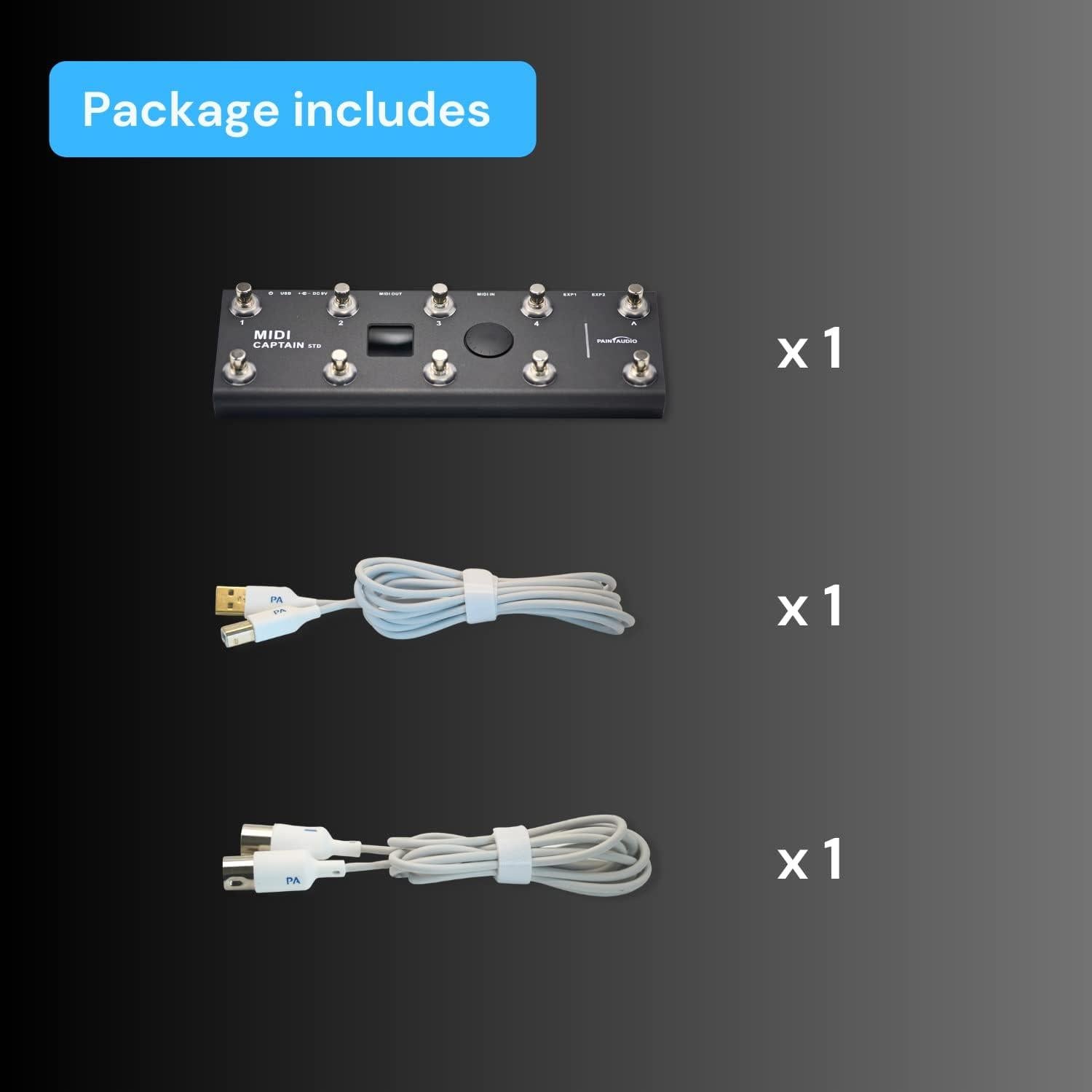 Controlador MIDI de pie Captain Audio Paint con 10 interruptores