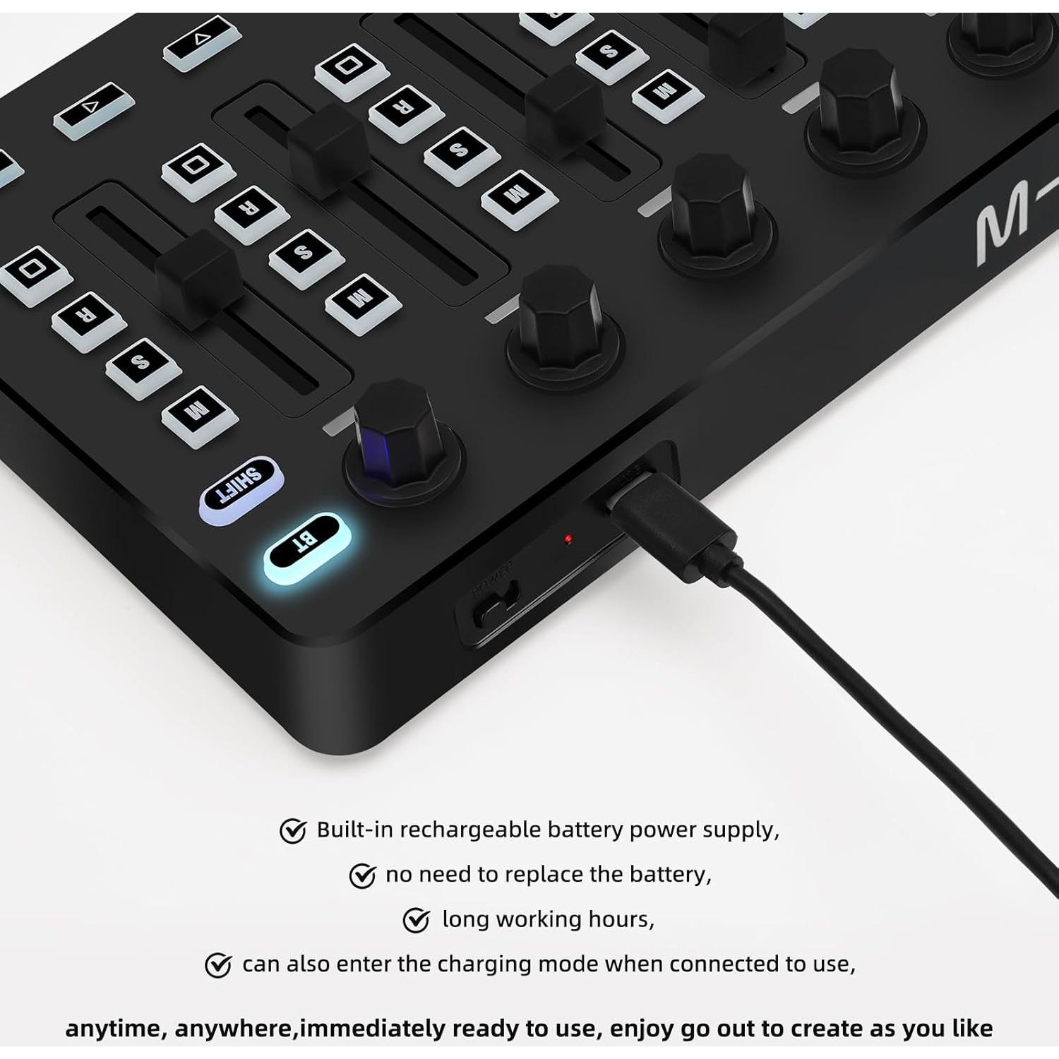 Controlador MIDI Inalámbrico M-VAVE 25 Teclas Bluetooth Negro