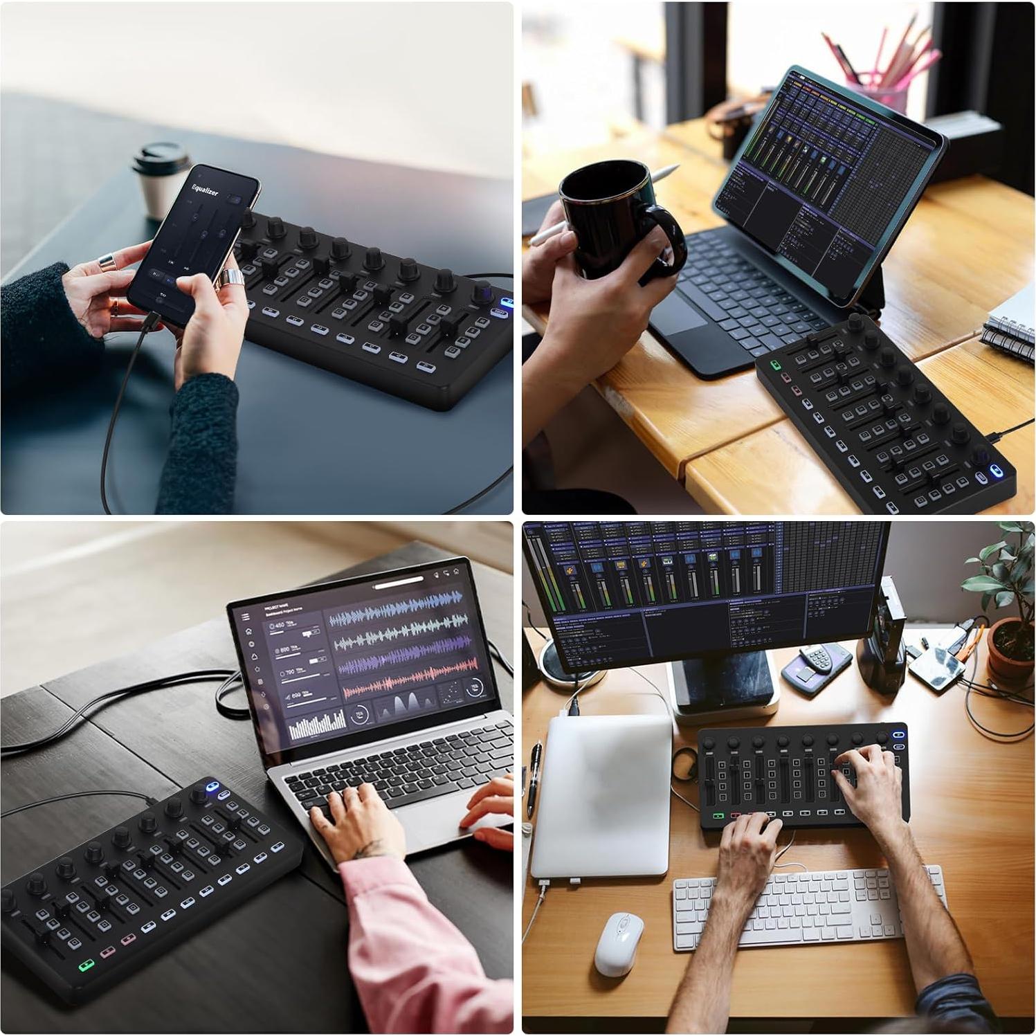 Controlador MIDI Inalámbrico M-VAVE 25 Teclas Bluetooth Negro