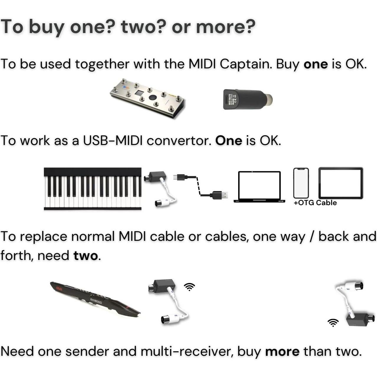 Controlador de pie MIDI Captain Paint Audio con adaptador USB