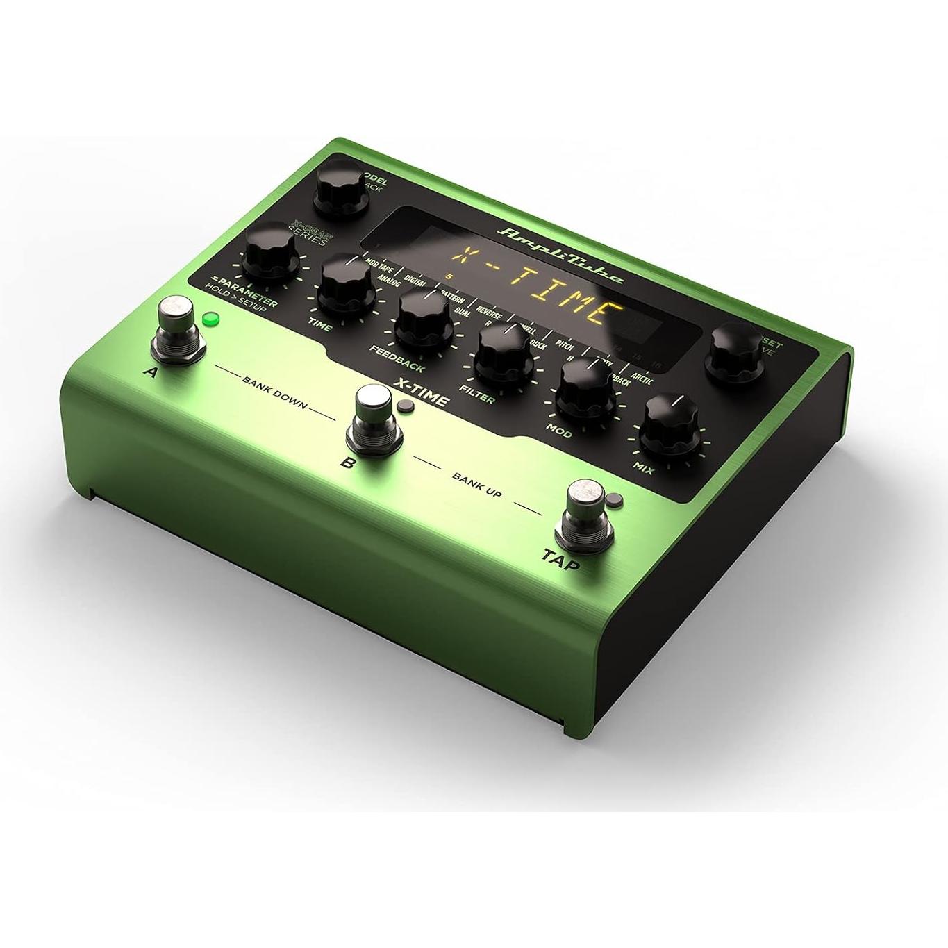Pedal de Delay AmpliTube X-TIME 16 Efectos 9V Verde