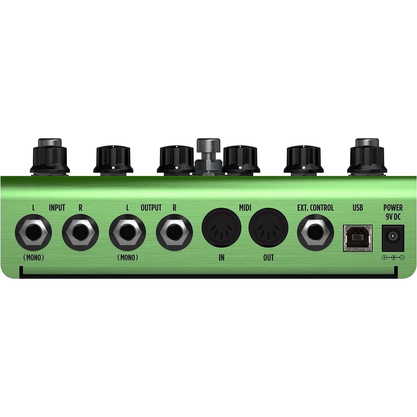 Pedal de Delay AmpliTube X-TIME 16 Efectos 9V Verde