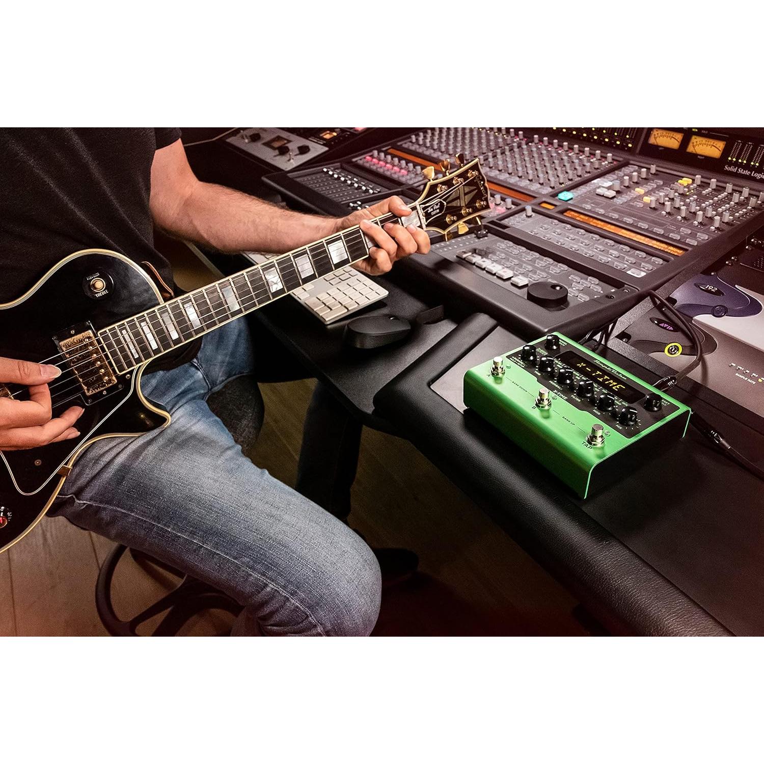 Pedal de Delay AmpliTube X-TIME 16 Efectos 9V Verde