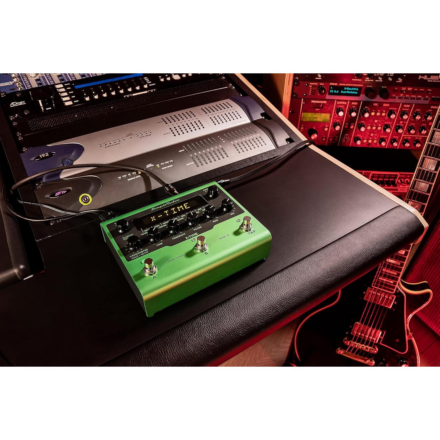Pedal de Delay AmpliTube X-TIME 16 Efectos 9V Verde