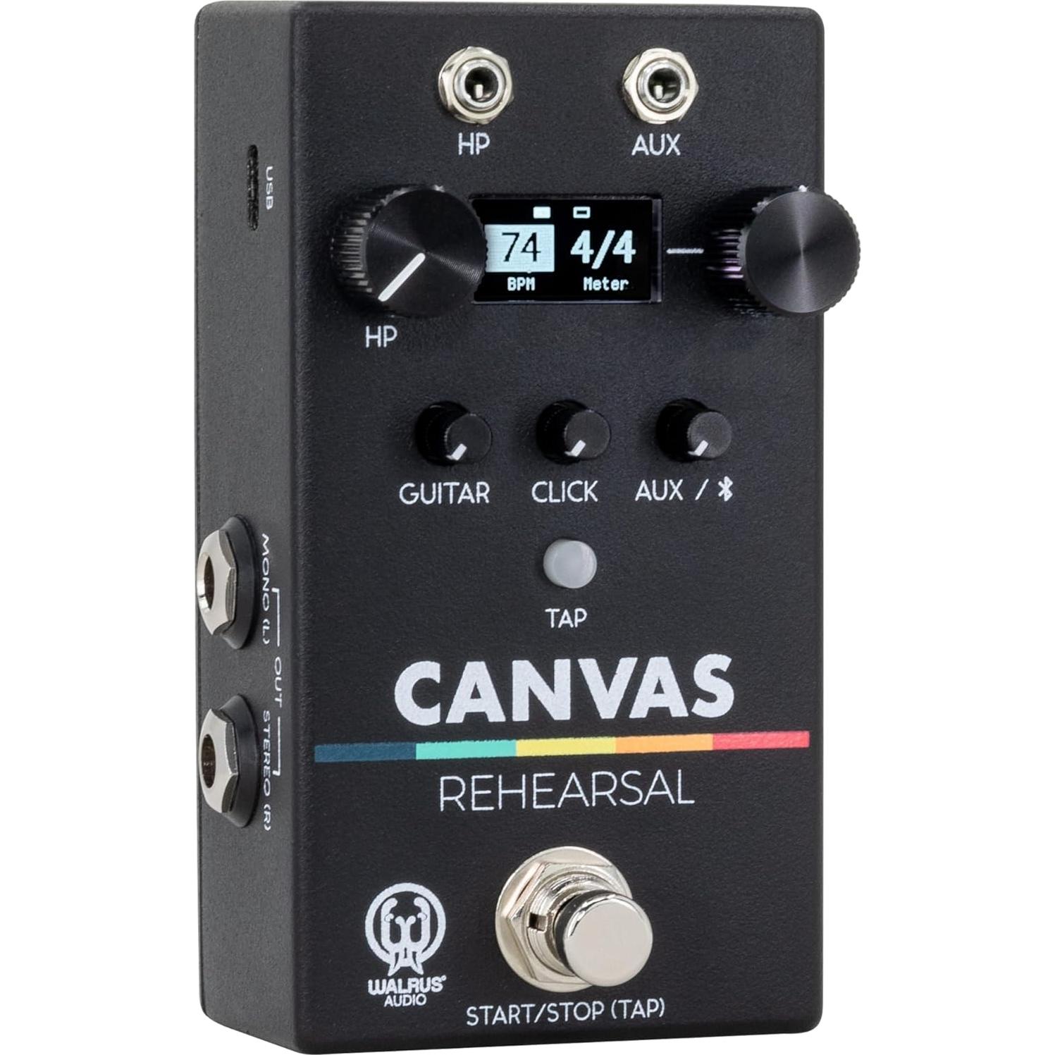 Pedal de Ensayo Walrus Audio Canvas - Bluetooth, Metrónomo, Pantalla OLED