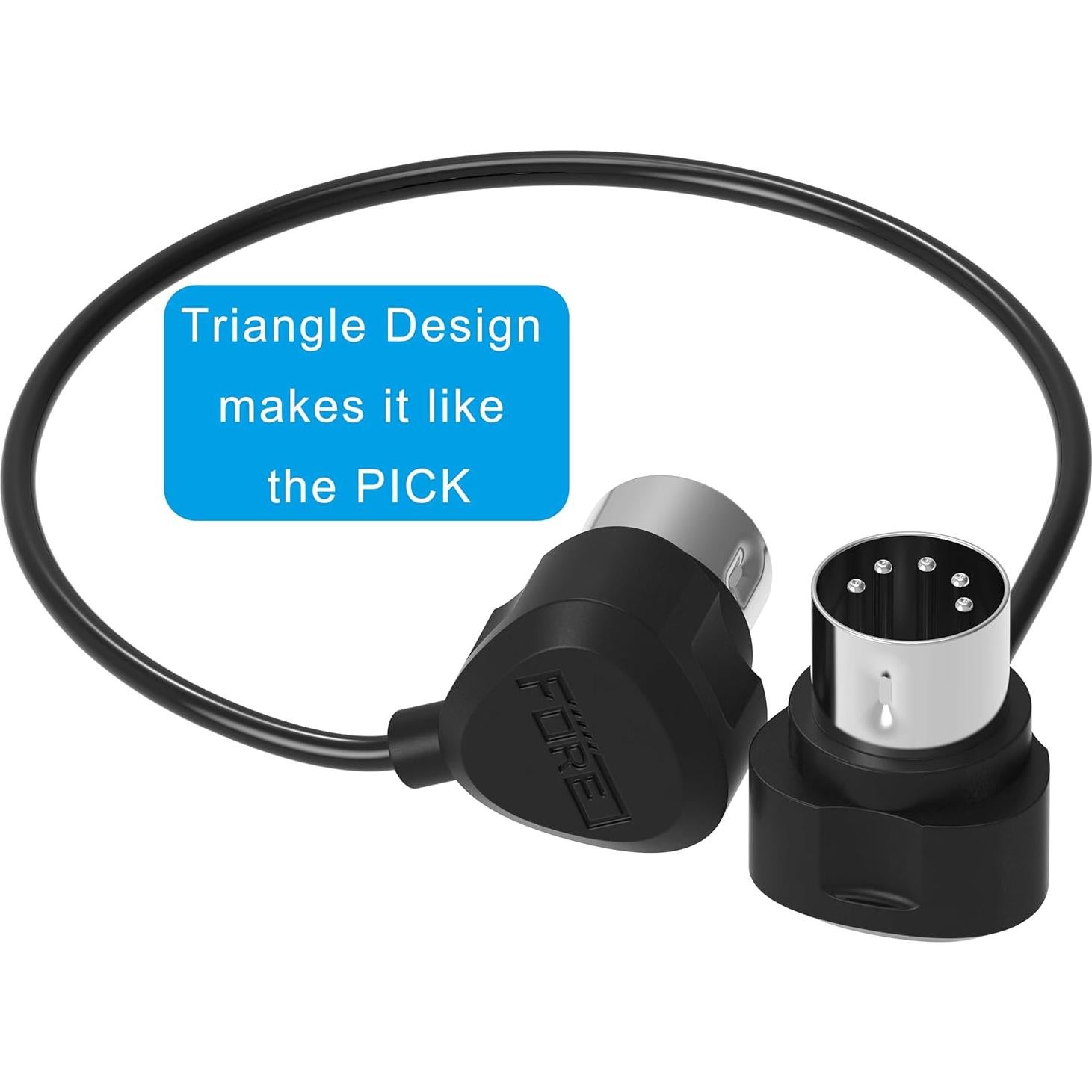 FORE Paquete de 4 Cables MIDI 60cm Ultra Pequeños