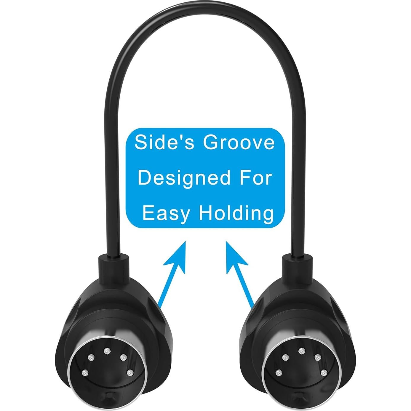 FORE Paquete de 4 Cables MIDI 60cm Ultra Pequeños