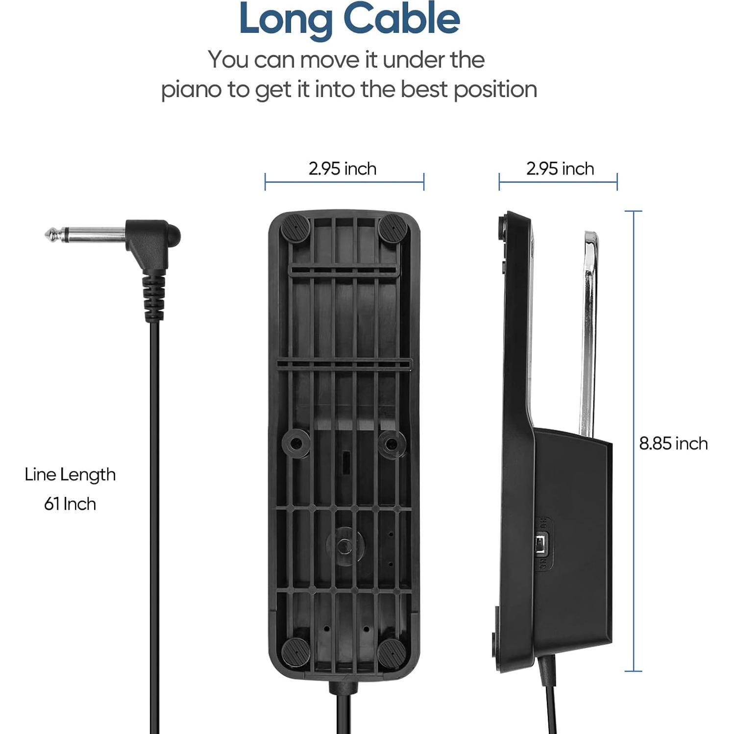 Pedal de Sostenido Wegrower WP-01 para Teclados y Pianos