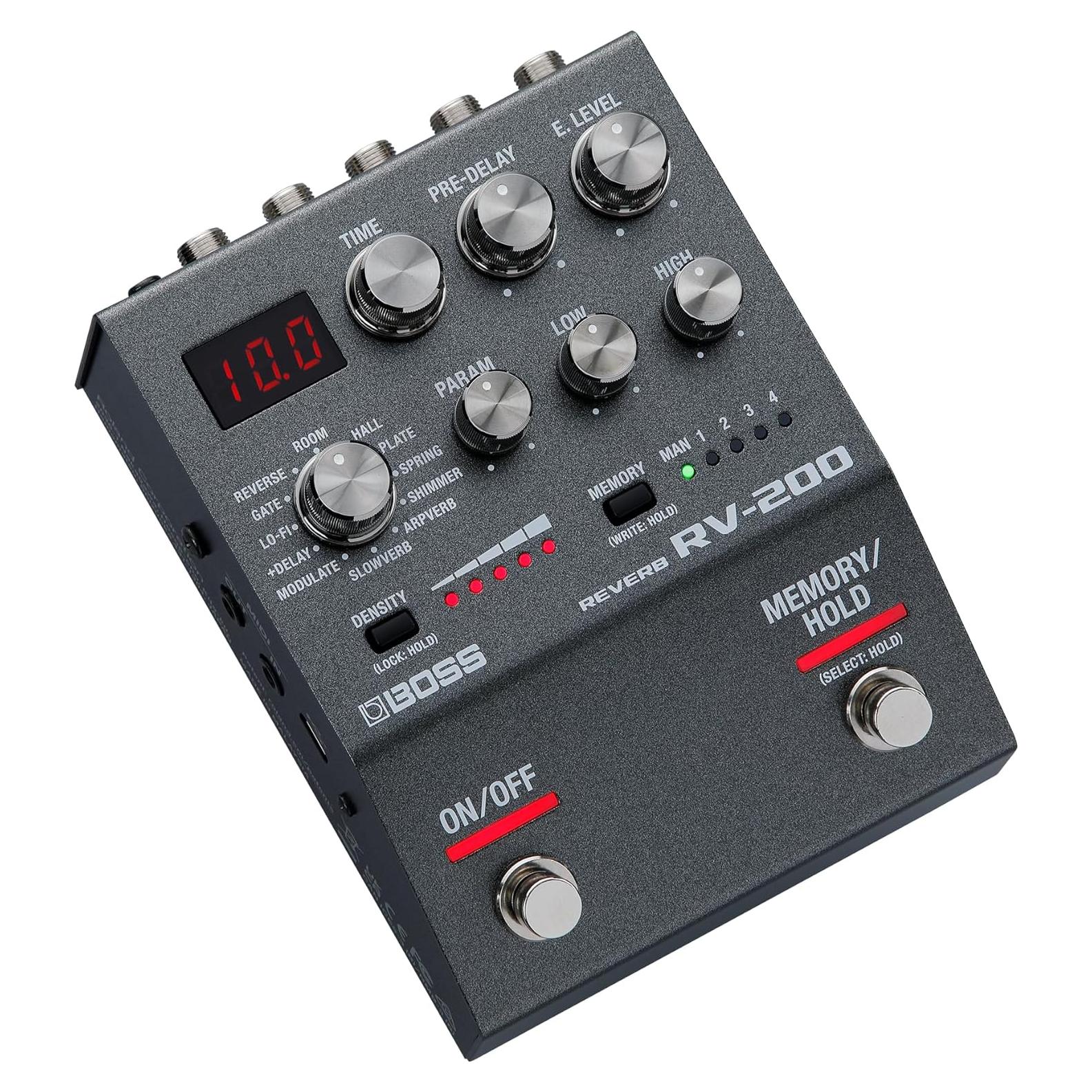 Pedal de Efectos BOSS RV-200 Reverb - 12 Tipos de Reverb