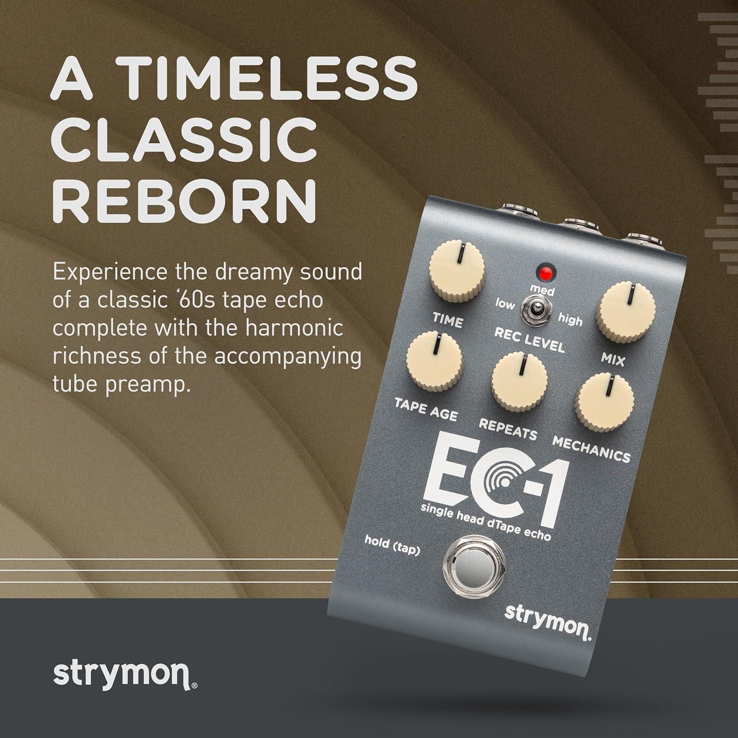 Pedal de Efectos Strymon EC-1 Eco de Cinta Estéreo 340g