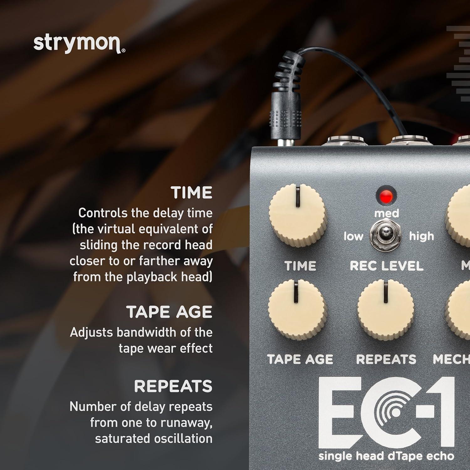 Pedal de Efectos Strymon EC-1 Eco de Cinta Estéreo 340g
