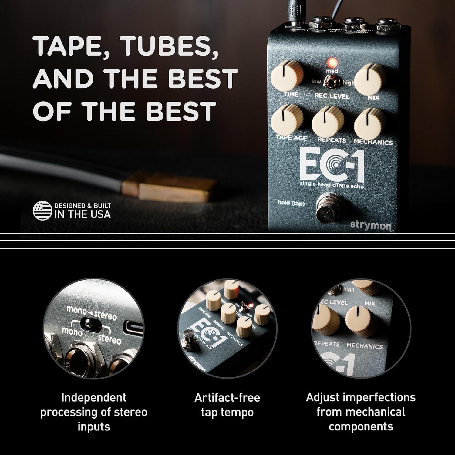 Pedal de Efectos Strymon EC-1 Eco de Cinta Estéreo 340g