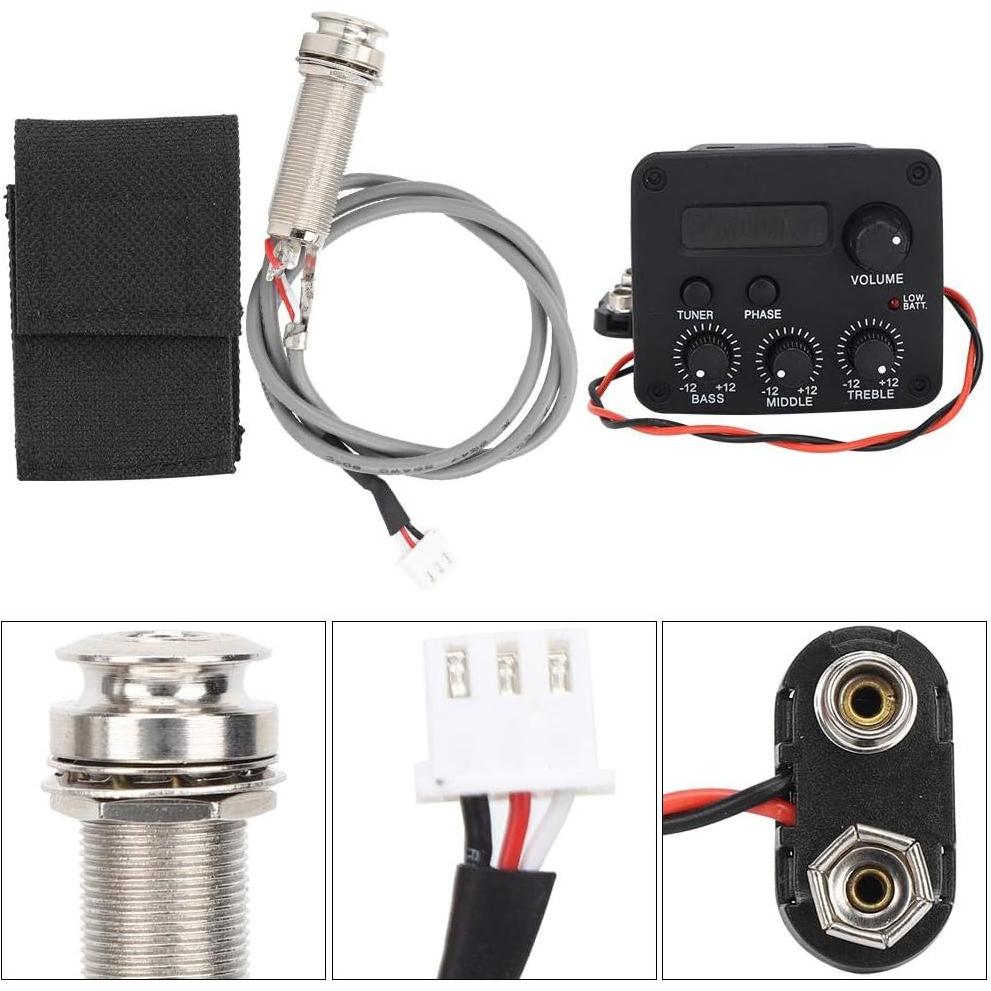 Ecualizador Pre-Amplificador de Guitarra Bnineteenteam 3 Bandas LCD