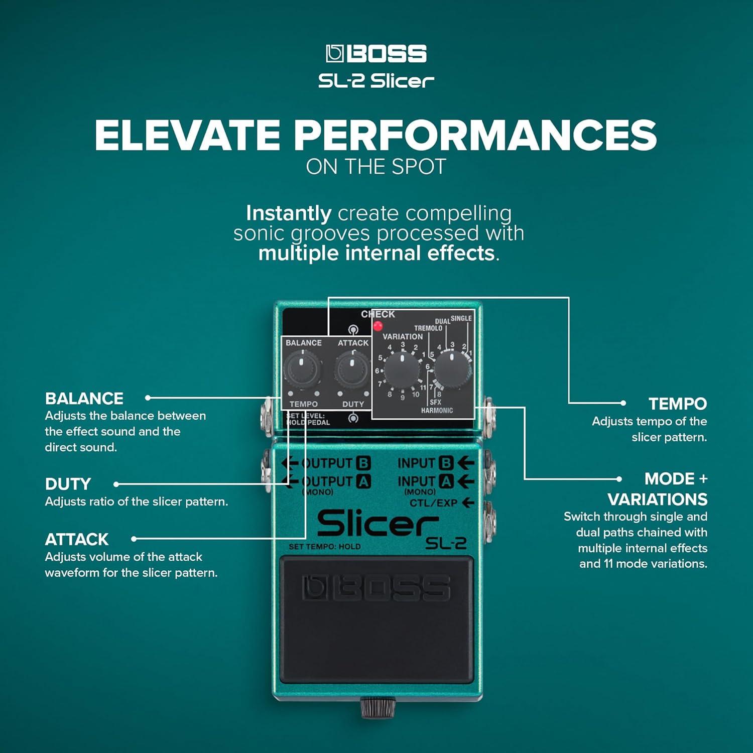 Pedal Cortador de Audio BOSS SL-2 con 11 Patrones