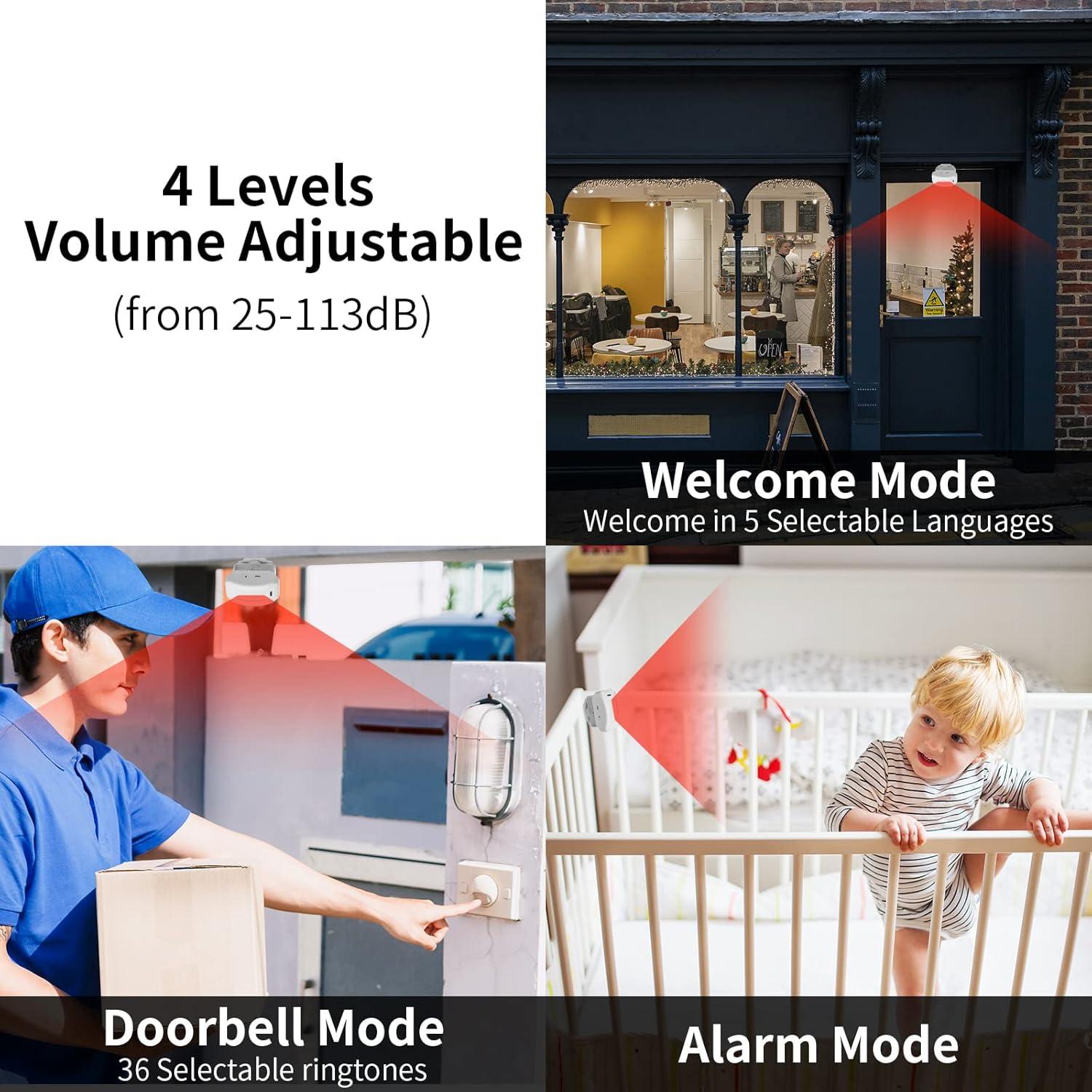 Timbre de Sensor de Movimiento KCMYTONER 280m Inalámbrico