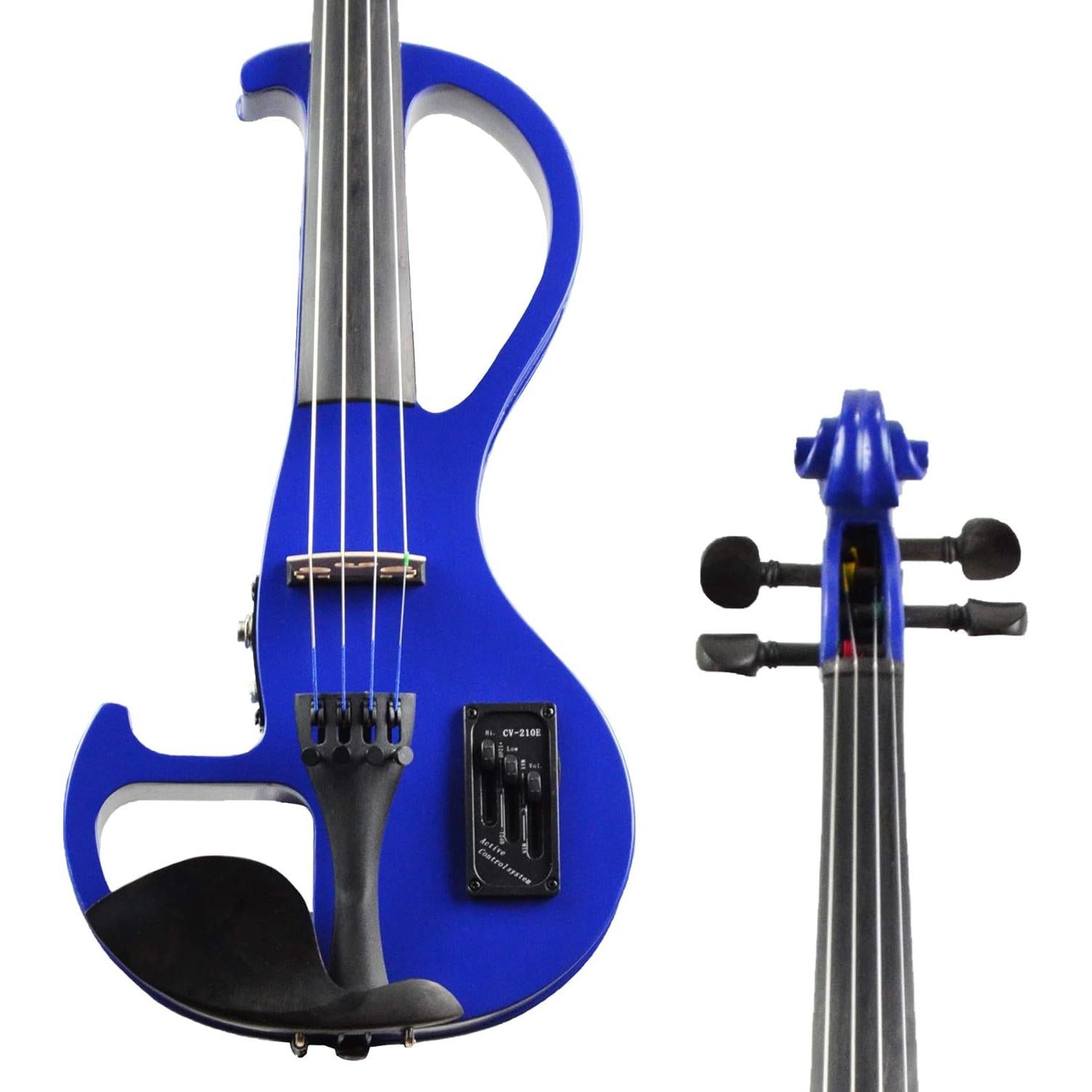 Violín Eléctrico Bunnel Edge 4/4 Azul con Estuche y Accesorios