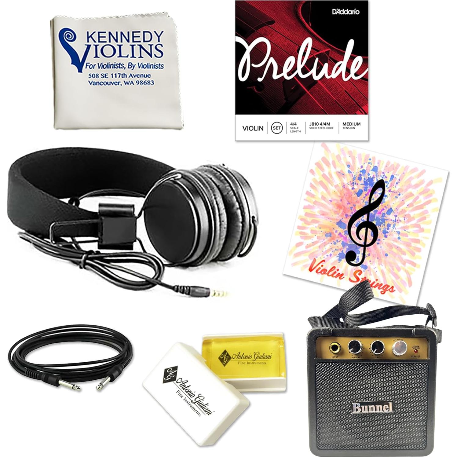 Violín Eléctrico Bunnel Edge 4/4 Azul con Estuche y Accesorios