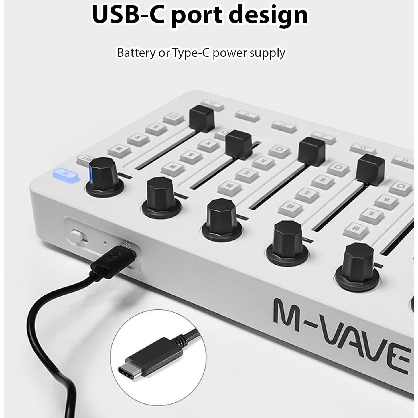 Controlador MIDI Mezclador Summina 43 Teclas USB BT Portátil