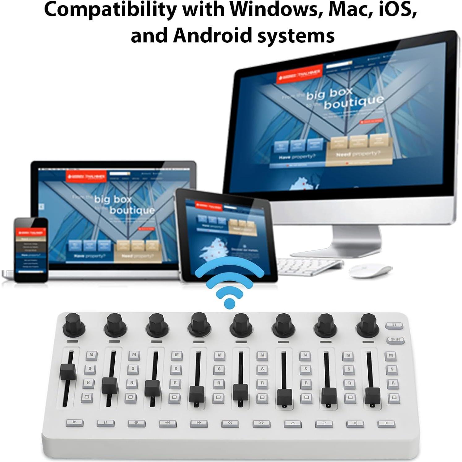 Controlador MIDI Mezclador Summina 43 Teclas USB BT Portátil