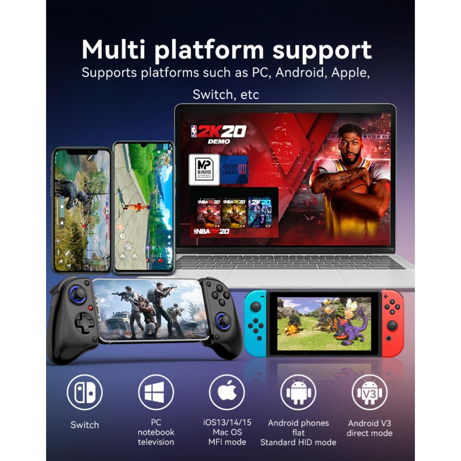 Controlador Inalámbrico COOBILE para iOS/Android/PC/Switch