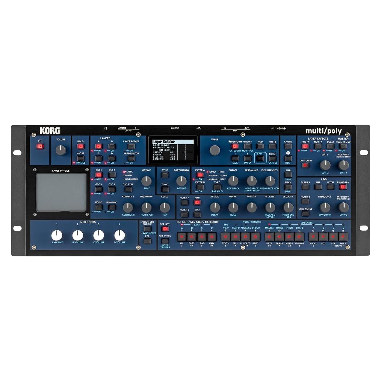 Sintetizador Korg Multi/Poli Analógico 60 Voces 48.26 cm