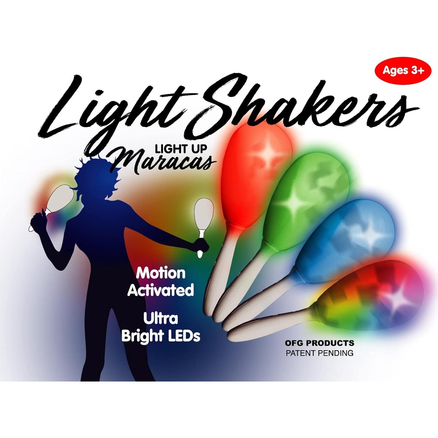 Paquete de 2 Shakers de Luz LED OFG - Múltiples Modos de Color
