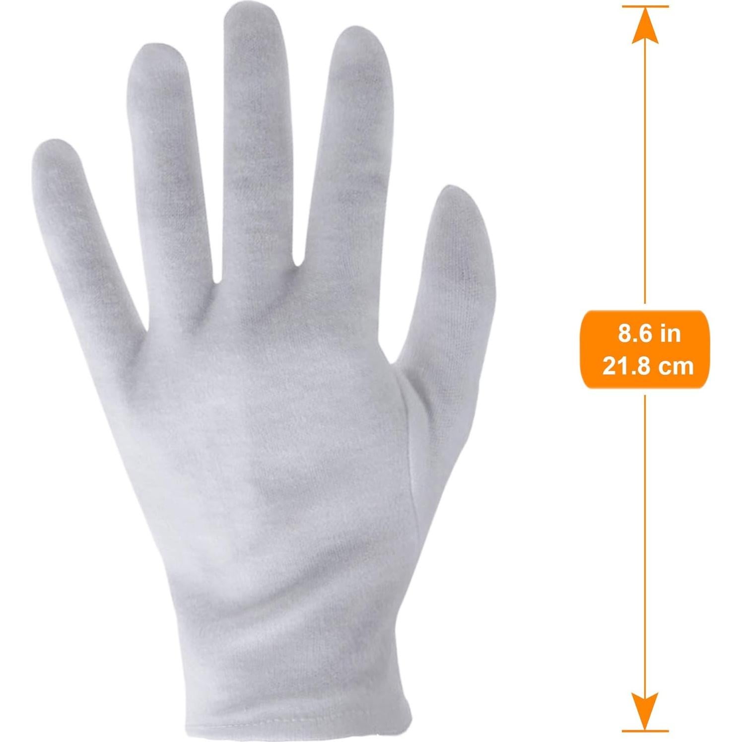 3 Pares de Guantes de Algodón Blanco Coyaho para Manos Secas