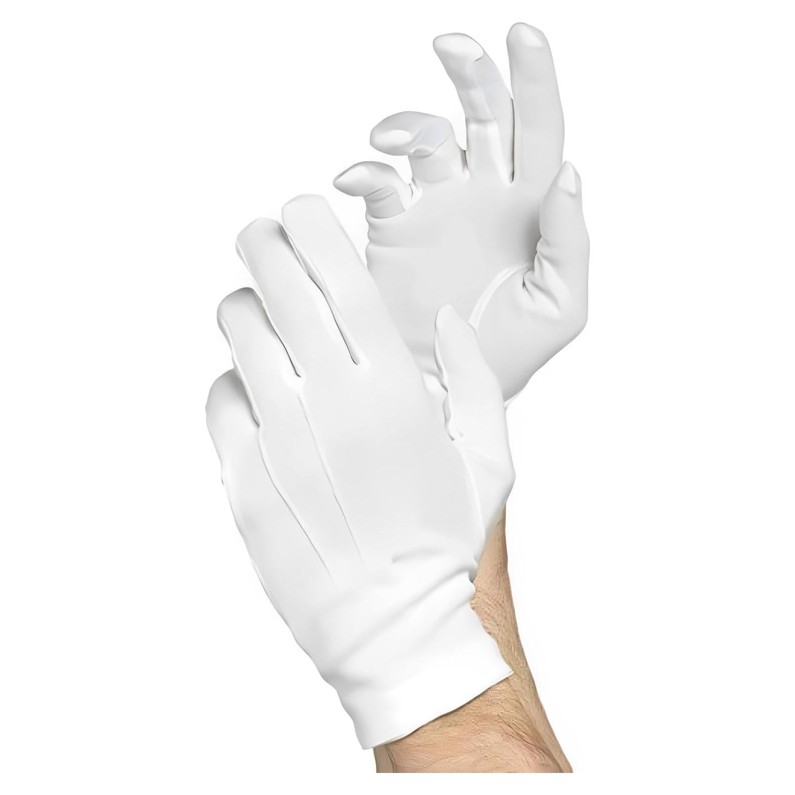 Guantes de Algodón Blancos de Santa Amscan - Talla Adulto - Ultra Suaves