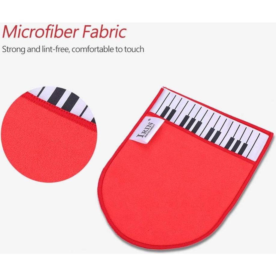 Guante de Limpieza para Piano Microfibra Rojo 18.5x15cm