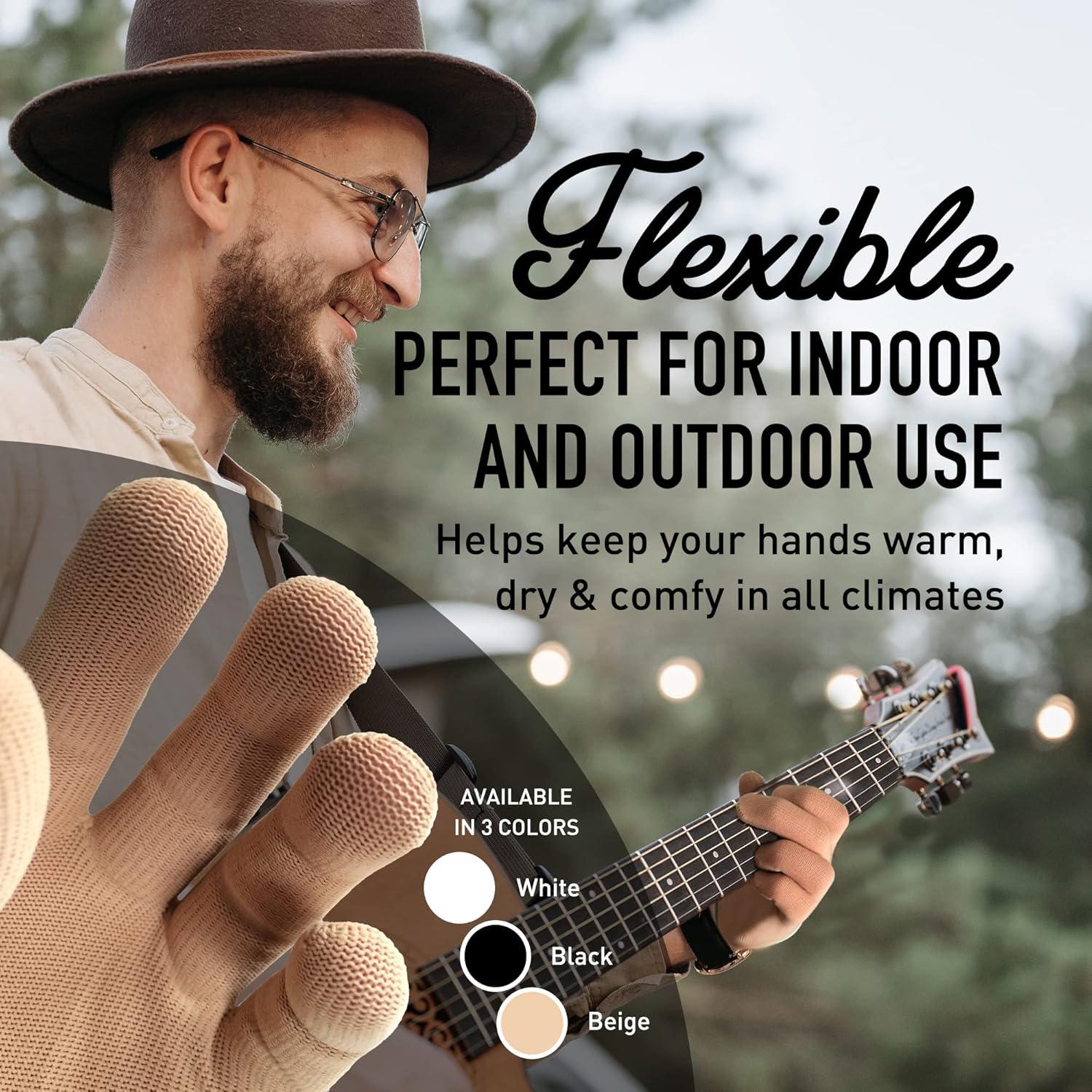 Guante de Práctica del Músico Grande Negro para Instrumentos