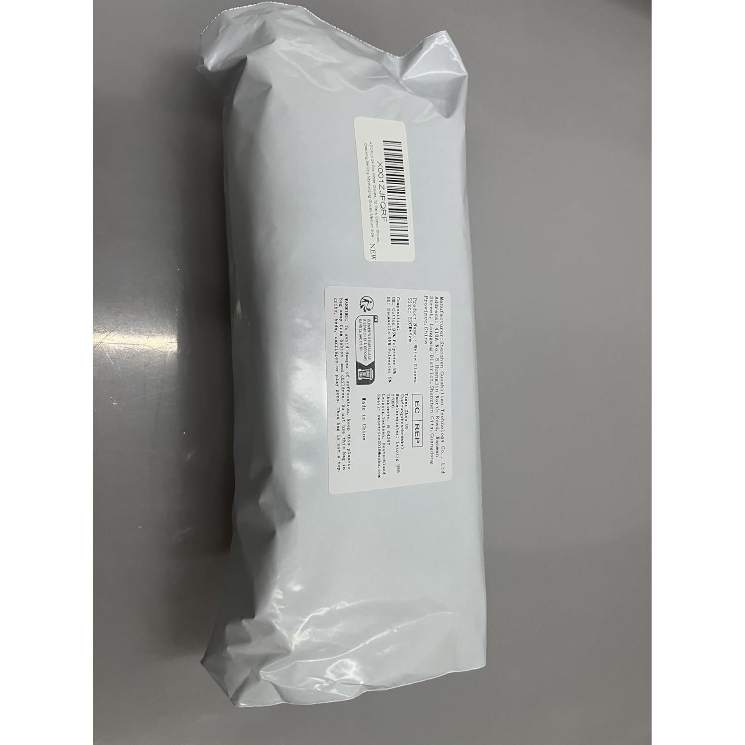 Guantes de Algodón Blancos ADOPLX 24 Pcs Talla Mediana