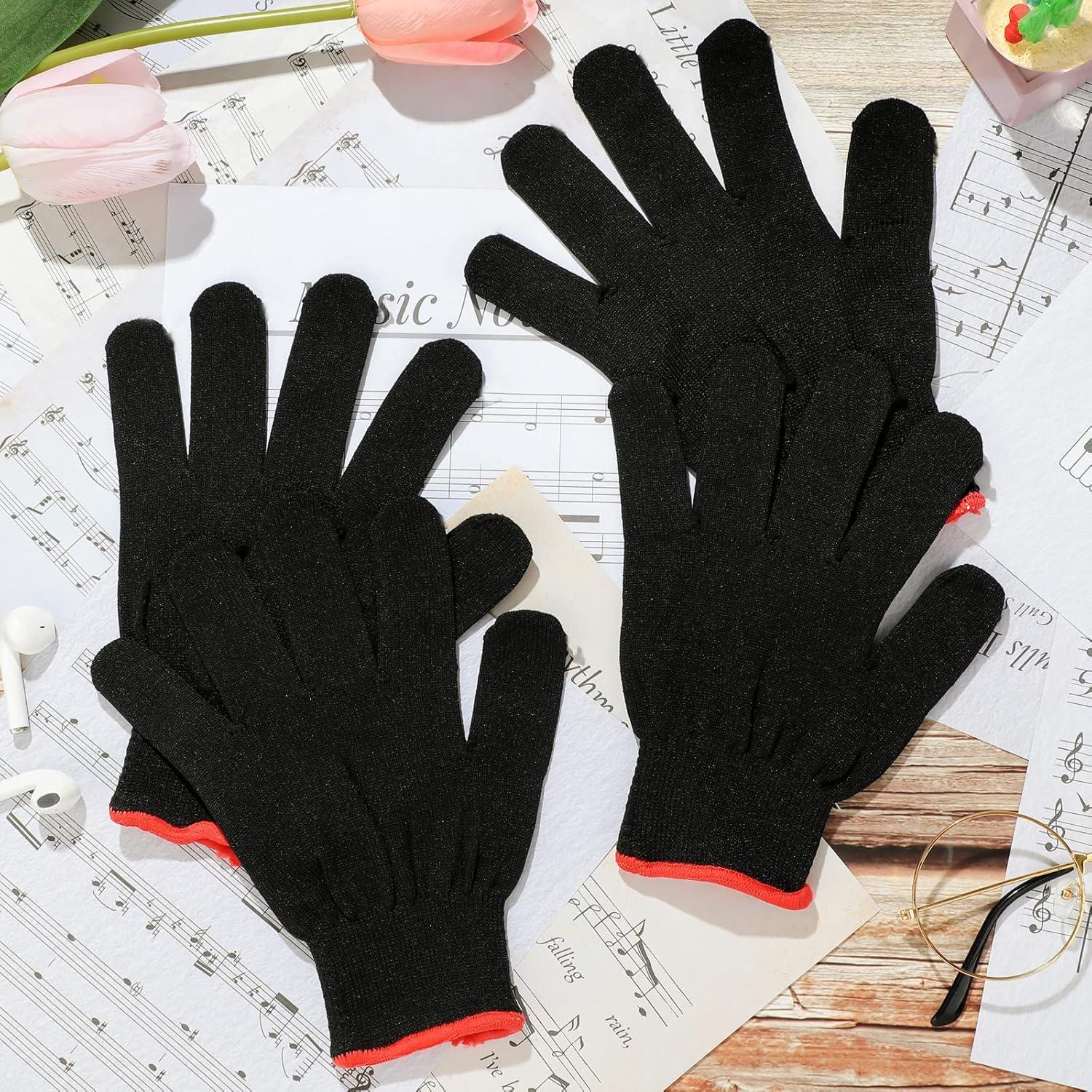 Guantes de Guitarra Jiuguva 4 Piezas Medianos Nylon Negro