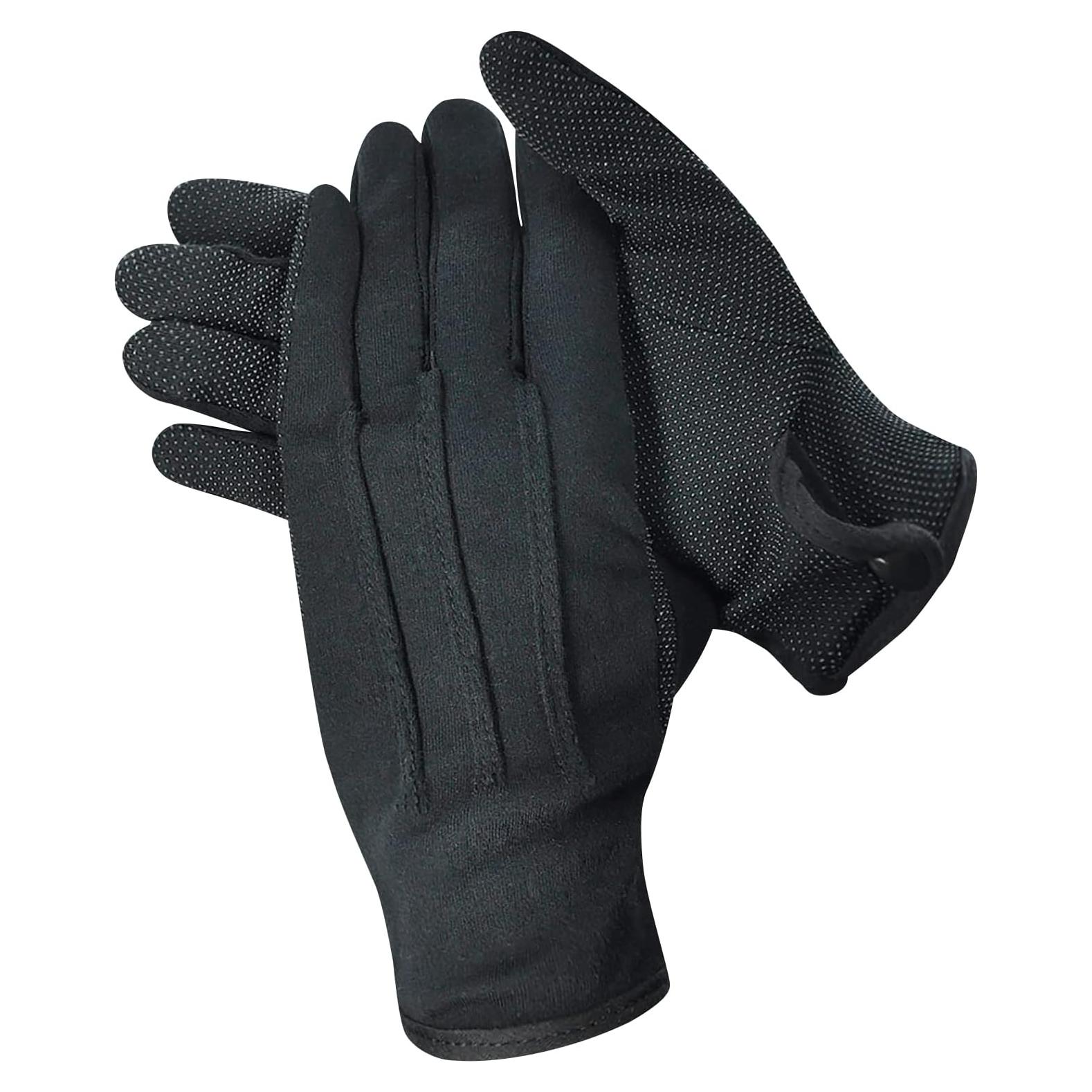 Guantes de Algodón Antideslizantes para Adultos - Color Negro