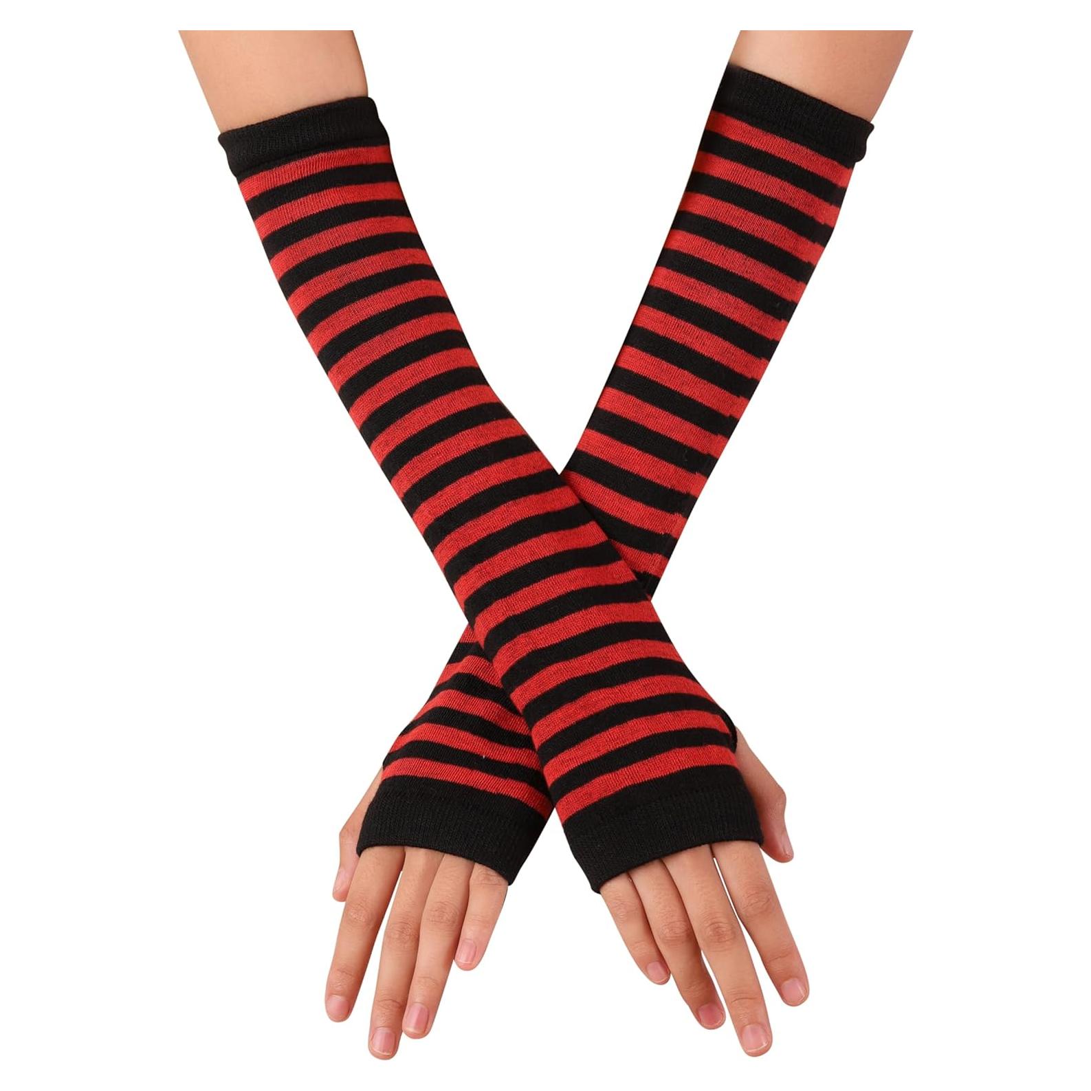 Guantes sin Dedos Sacina para Mujeres - Calentadores de Brazo Emo Punk