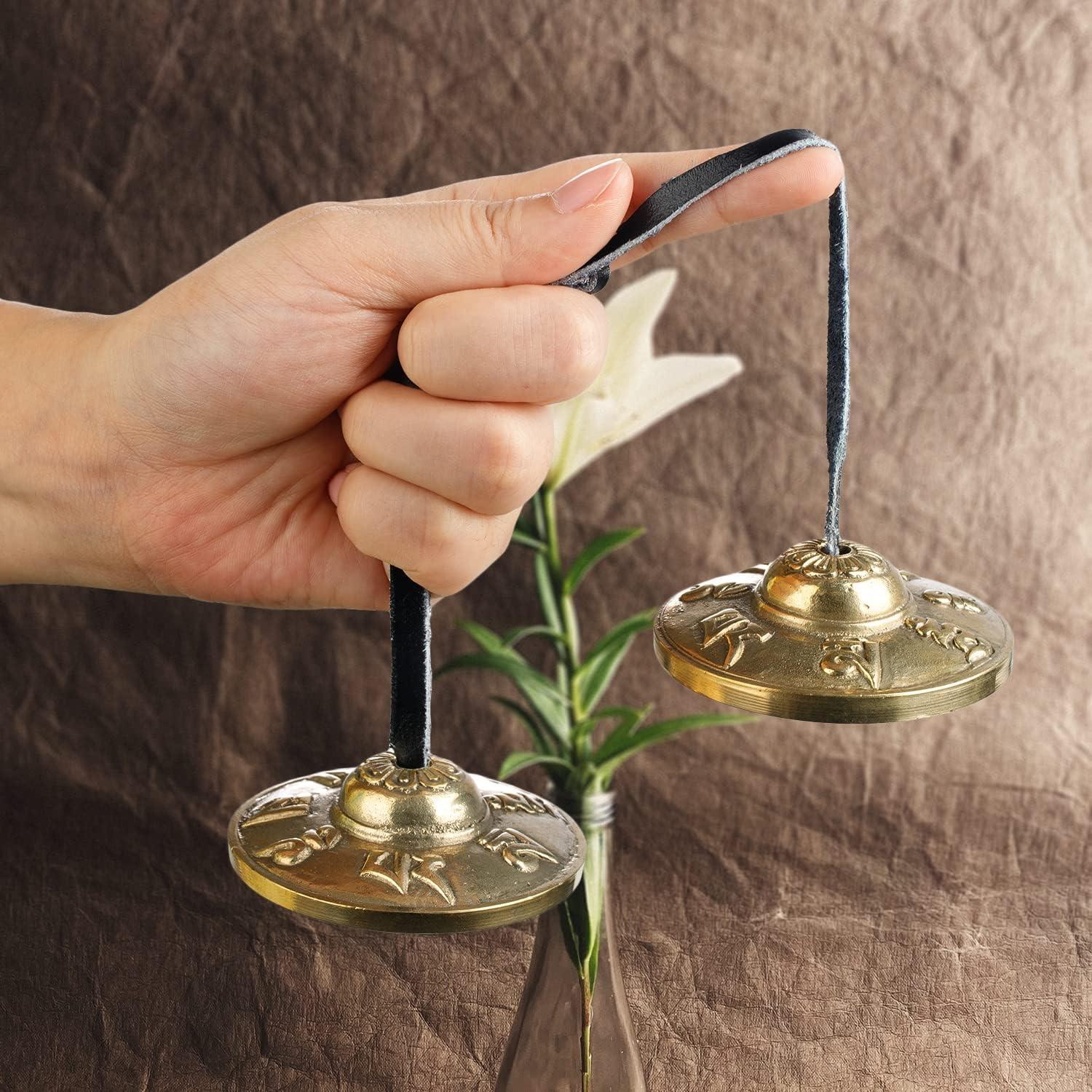 Címbalos Tingsha ZenBless Tibetanos 2.6" Bronce para Meditación