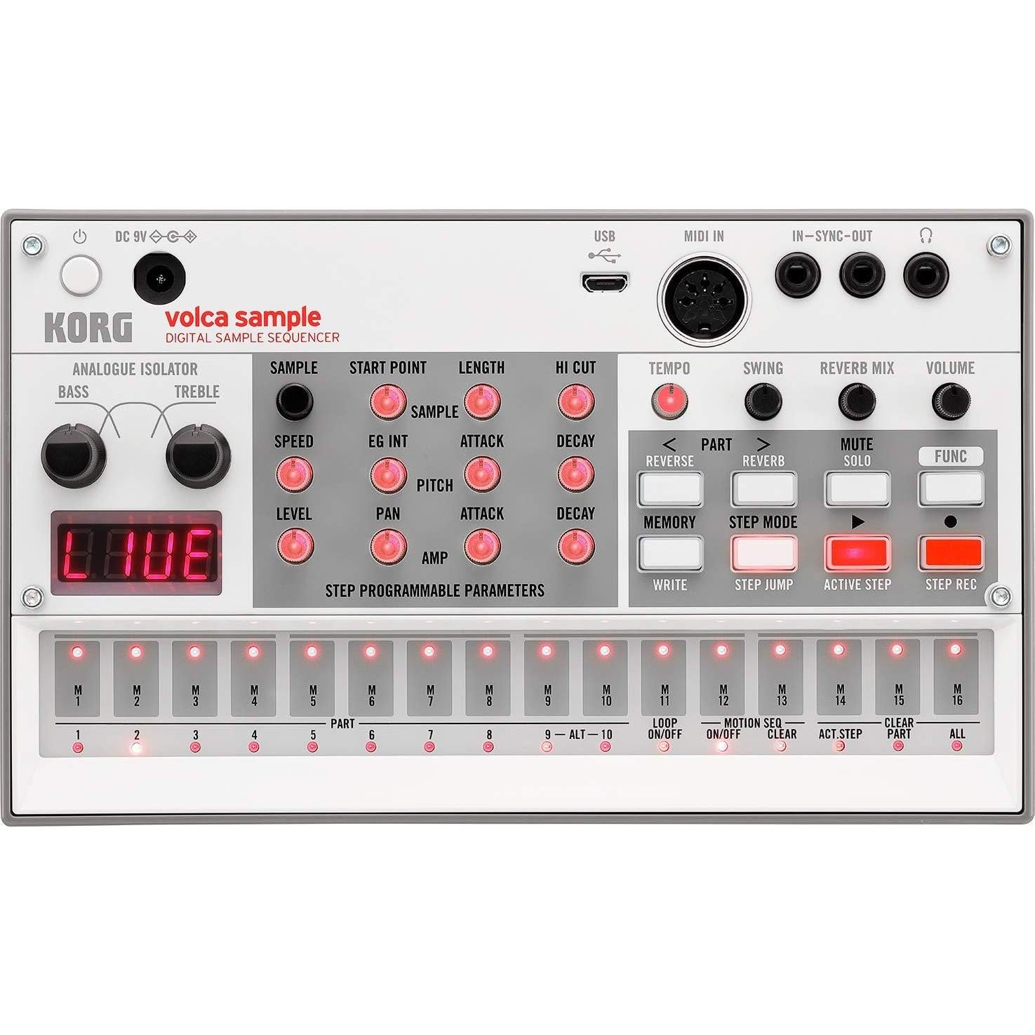 Korg Volca Sample 2 Secuenciador Digital con Fuente y Paño