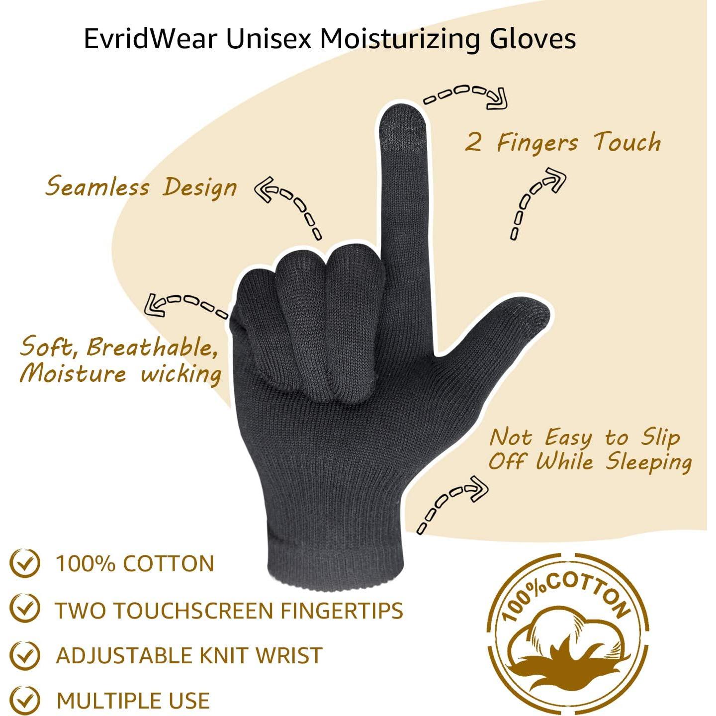 Guantes Hidratantes de Algodón Evridwear L/XL para Eczema