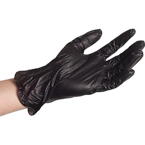 Guantes de Vinilo Desechables ForPro Negros Medianos 100 Unidades