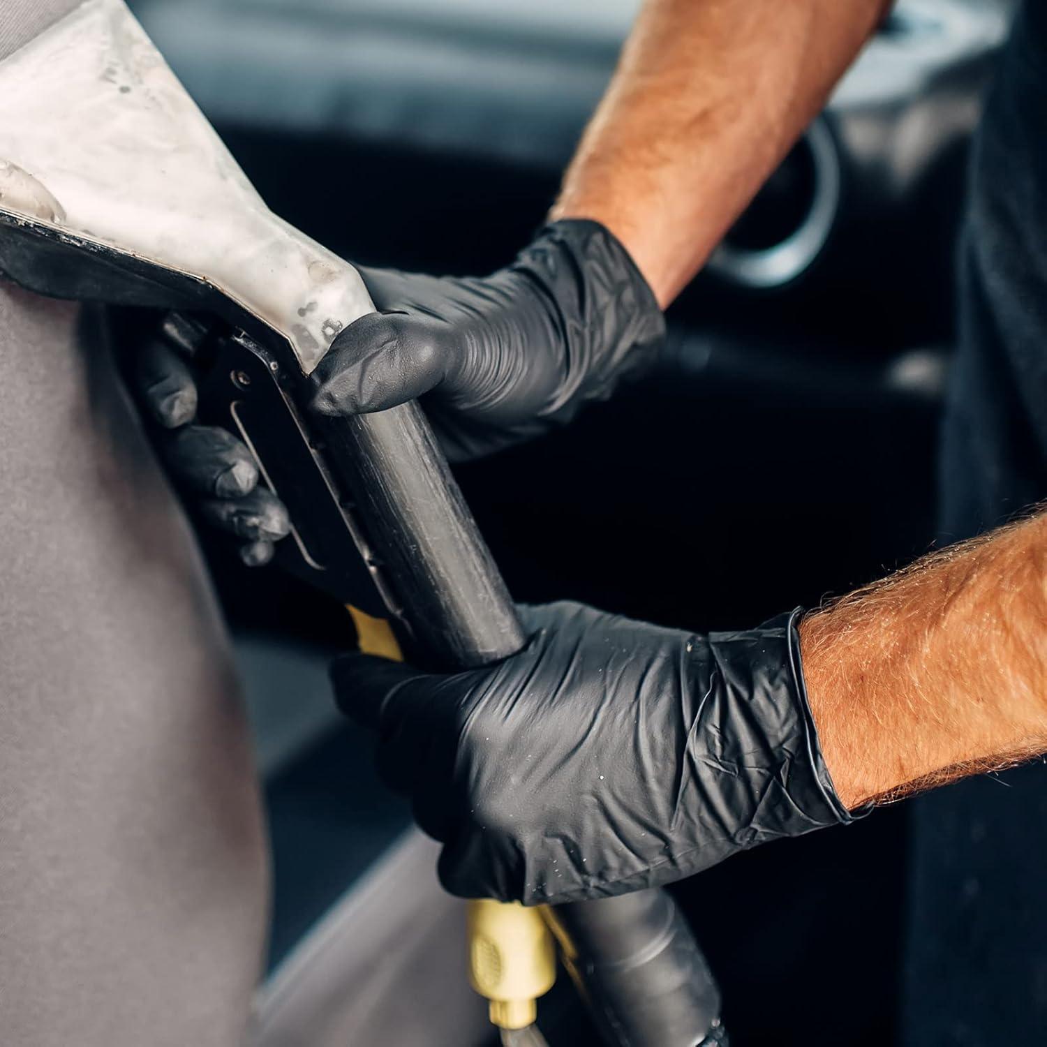 Guantes Desechables de Vinilo Schneider 4 Mil Negros - Sin Látex