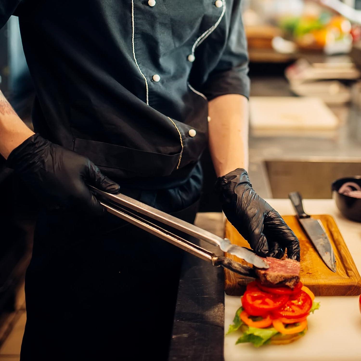 Guantes Desechables de Vinilo Schneider 4 Mil Negros - Sin Látex