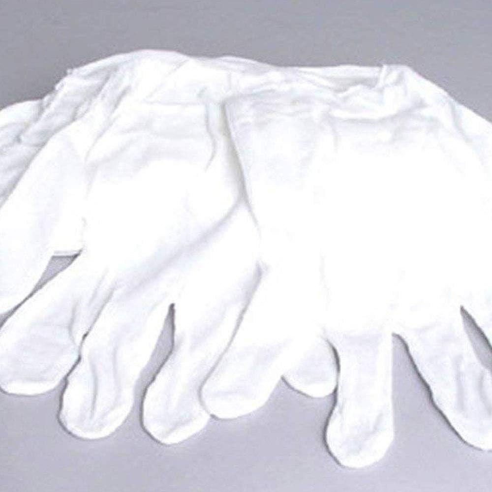 Guantes de Algodón Suave Blancos BBCS - 10 Pares para Inspección y Cuidado de Manos