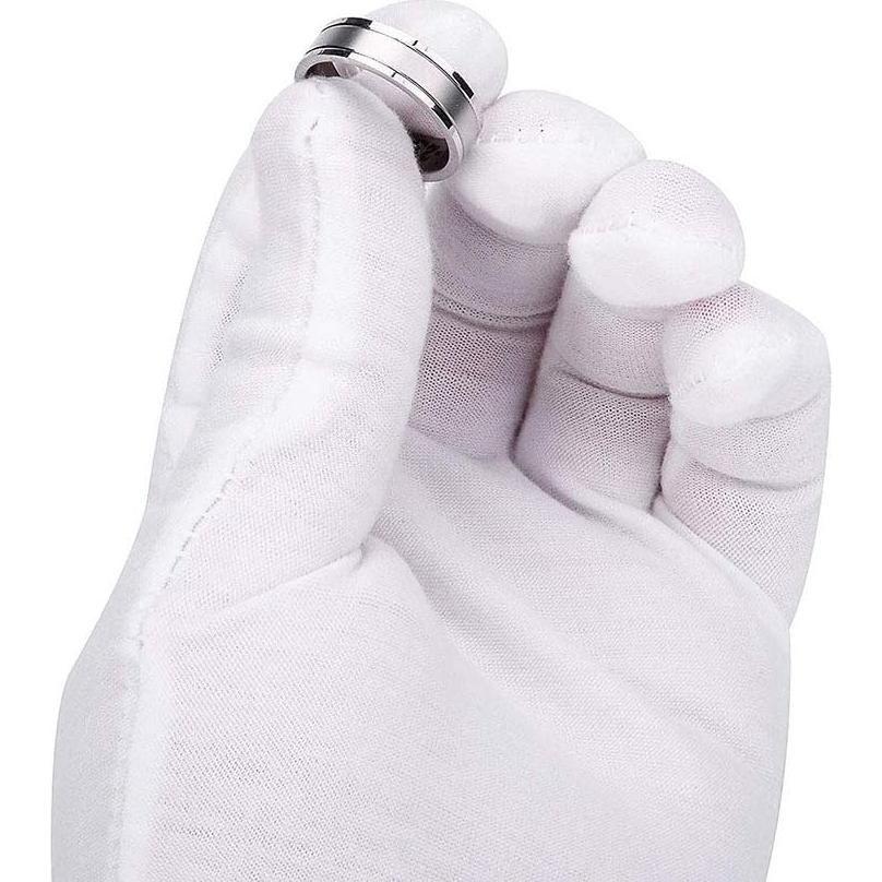 Guantes de Algodón Suave Blancos BBCS - 10 Pares para Inspección y Cuidado de Manos