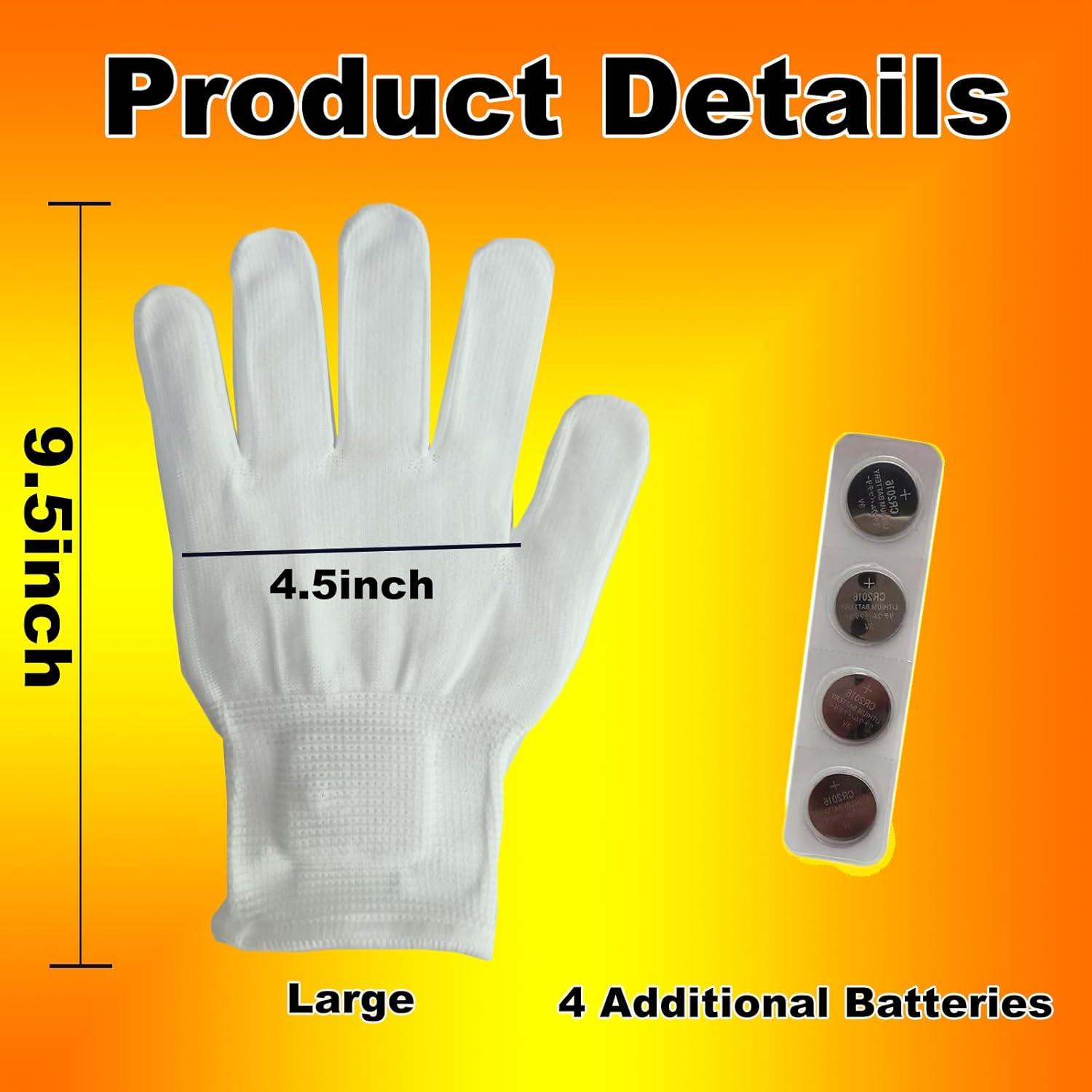 Guantes LED Multicolores Brillantes xinqiang - Talla Grande