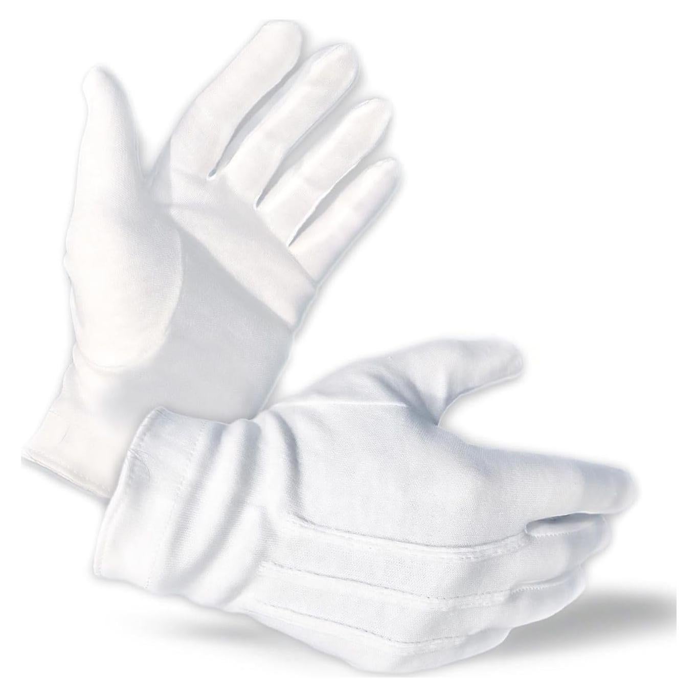 Guantes de Algodón Blancos Unisex Talla Única Ceremoniales