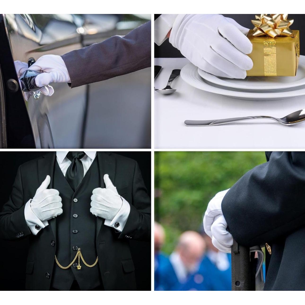 Guantes de Algodón Blancos Unisex Talla Única Ceremoniales