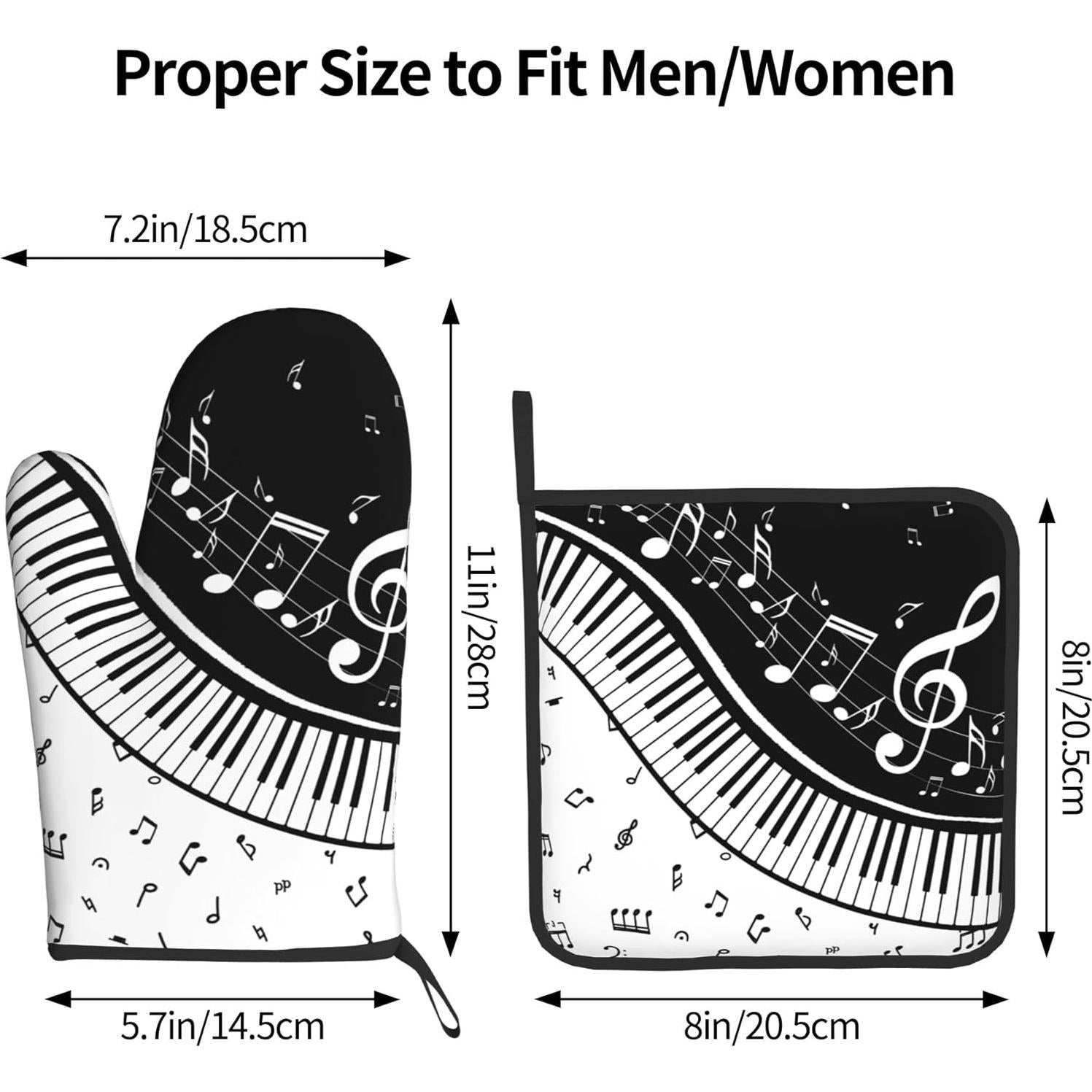 Juego de Manoplas y Agarraderas DZGlobal - Cocina Musical