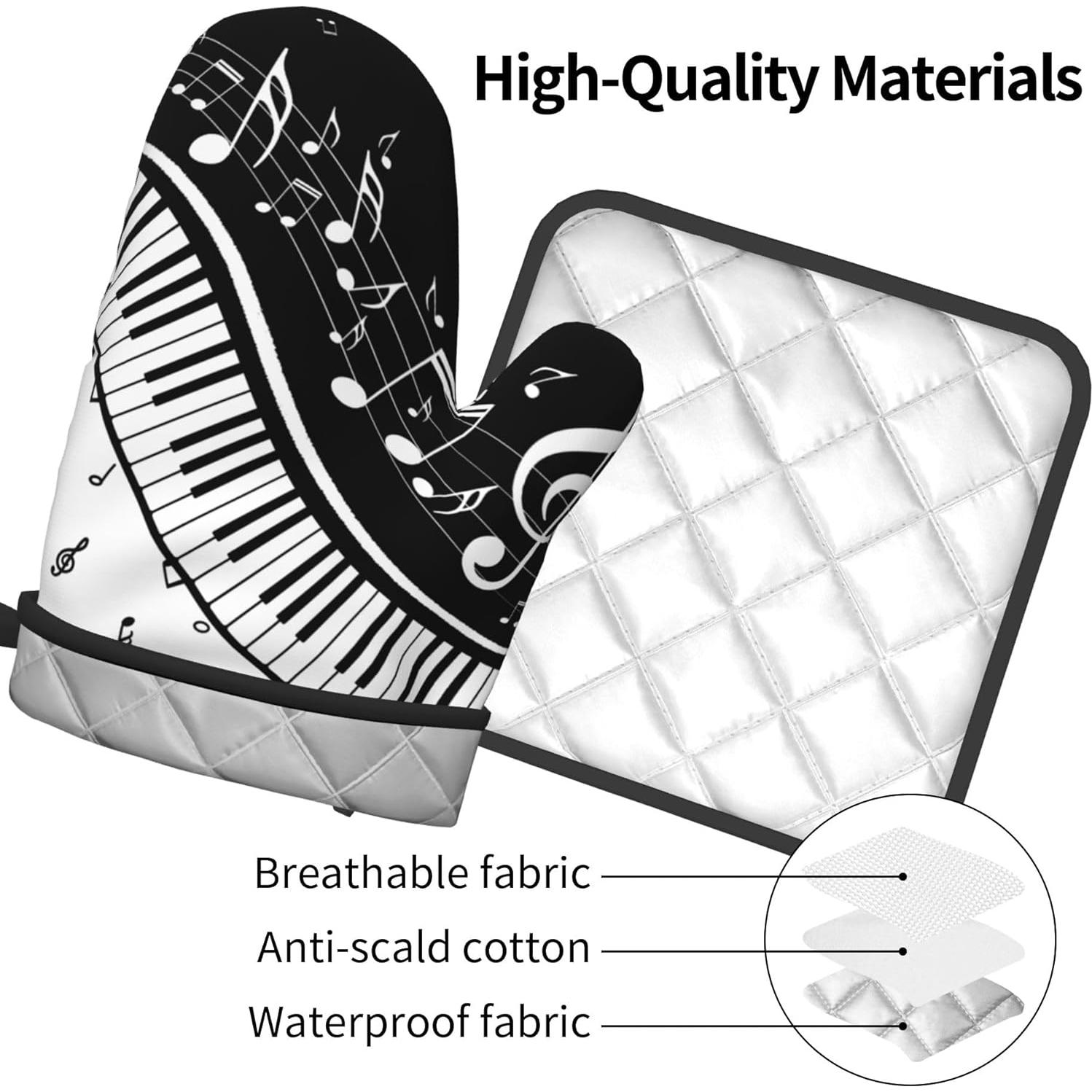 Juego de Manoplas y Agarraderas DZGlobal - Cocina Musical