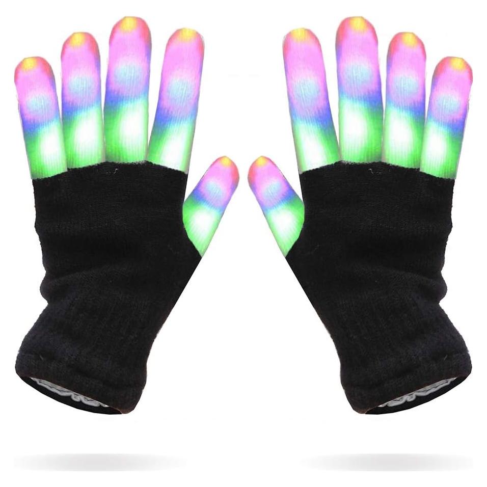 Guantes LED Coloridos Luwint para Adultos y Niños + 6 Modos